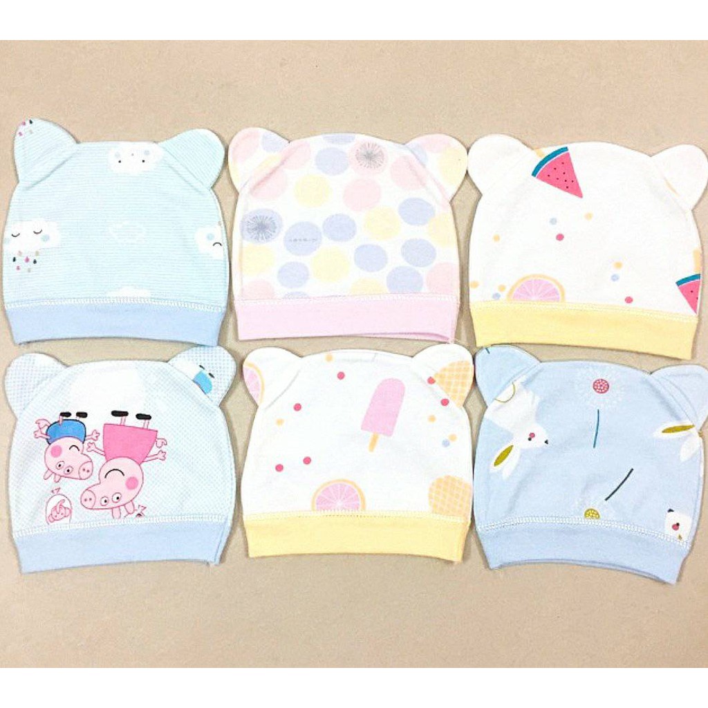 Mũ sơ sinh cotton cho bé từ 0-6kg