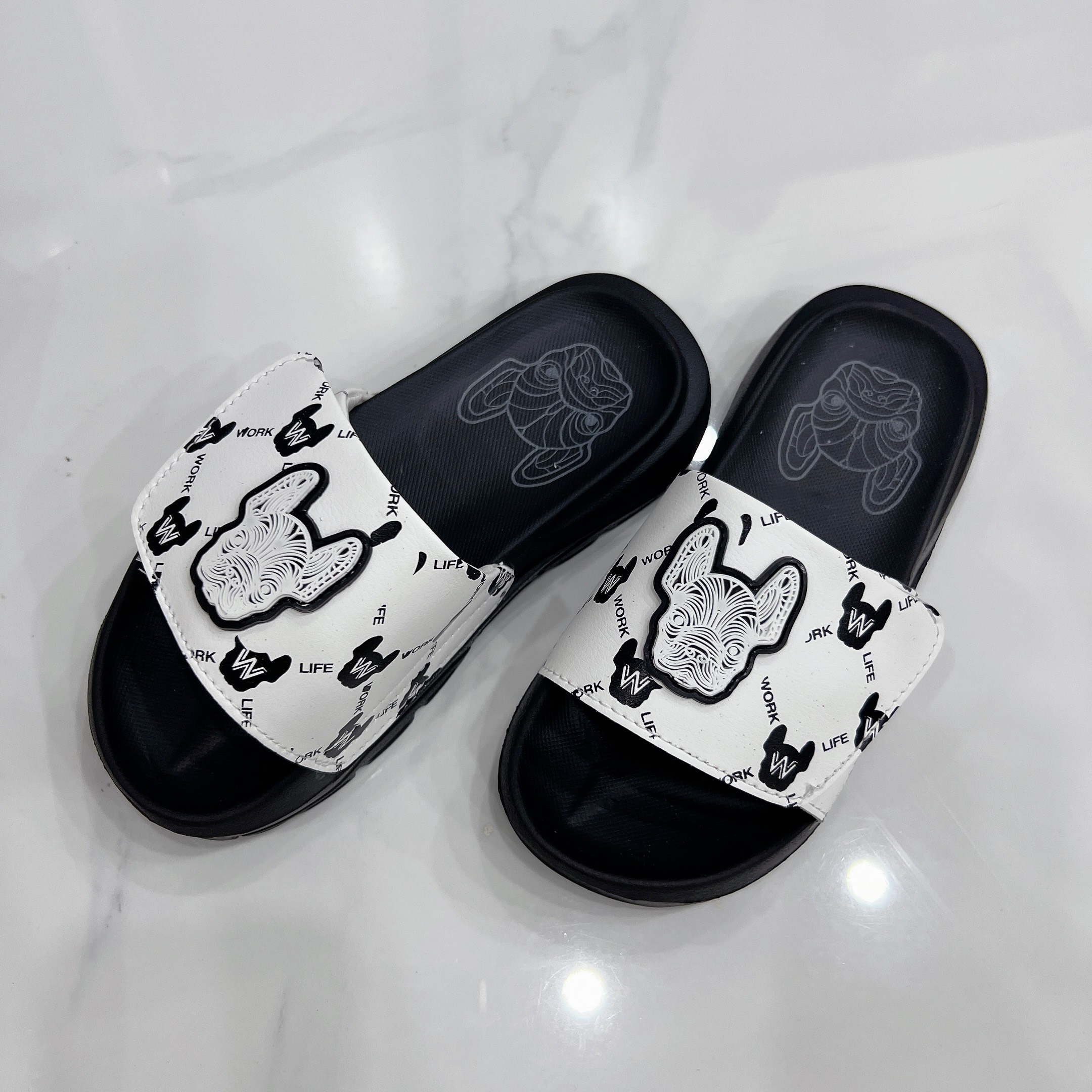 Dép life work cún bulldog Unisex -mới nhất 2024