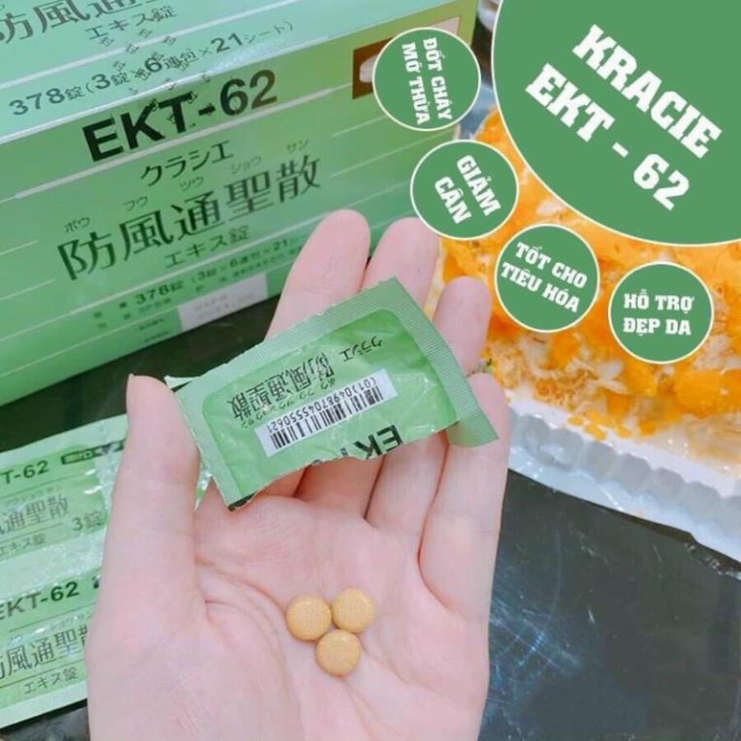Viên uống giảm cân Kracie EKT-62 Nhật Bản