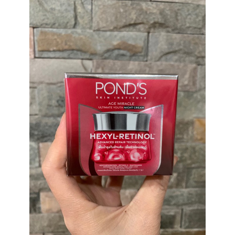Kem dưỡng ngừa lão hoá da ban đêm Ponds Age Miracle Night Cream 50g-đỏ