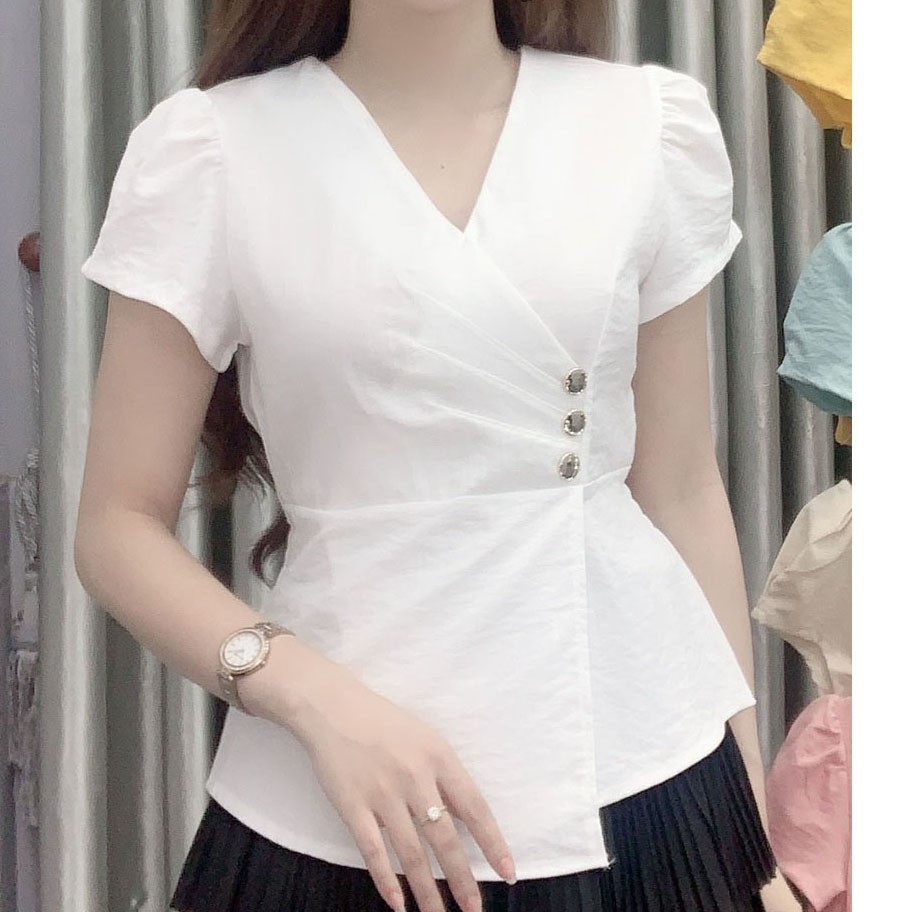 [HCM]ÁO ĐŨI CỔ TIM PHỐI NÚT SÀNH ĐIỆU_[Giá gốc tận xưởng] ( KÈM QUÀ TẶNG NGẪU NHIÊN)