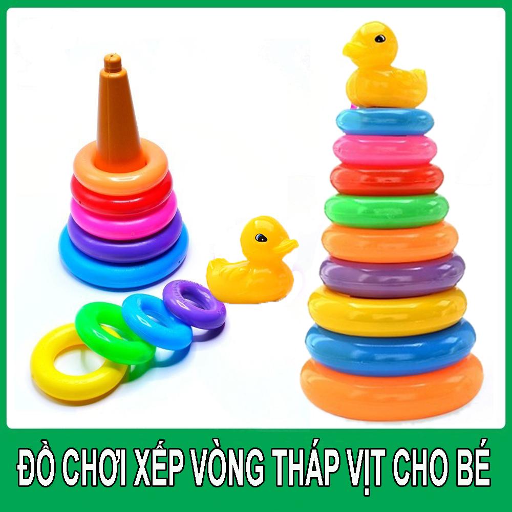 Đồ Chơi Tháp Vịt Xếp Chồng Vòng Tròn Cho Bé