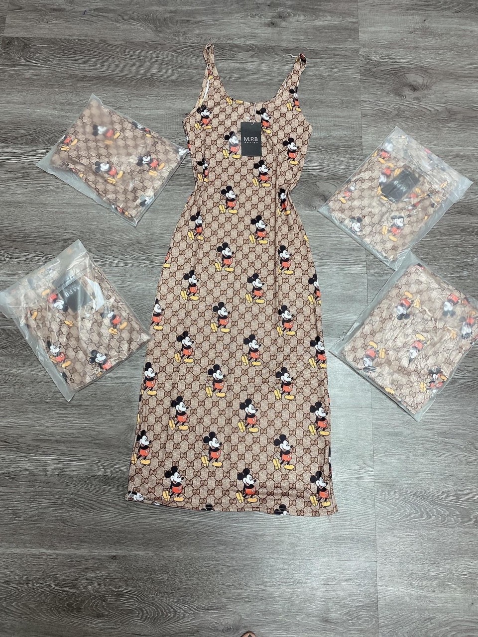 [HCM]ĐẦM BODY DÀI IN CHUỘT MICKY DỄ THƯƠNG