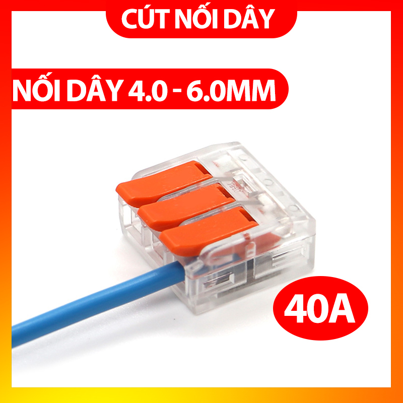 Bảng giá Cút nối dây điện nhanh PCT-612 613 615 - tối đa 6.0mm - chịu tải 40A