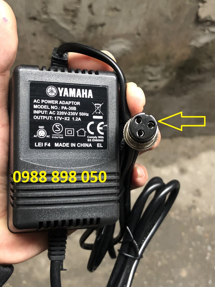Nguồn adaptor ac 17v chân 3 pin cho mixer