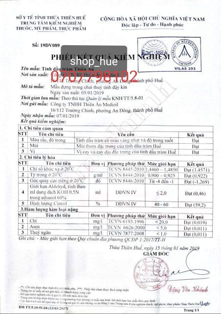 Tinh dầu tràm cao cấp Thiên An 100ml chính hiệu