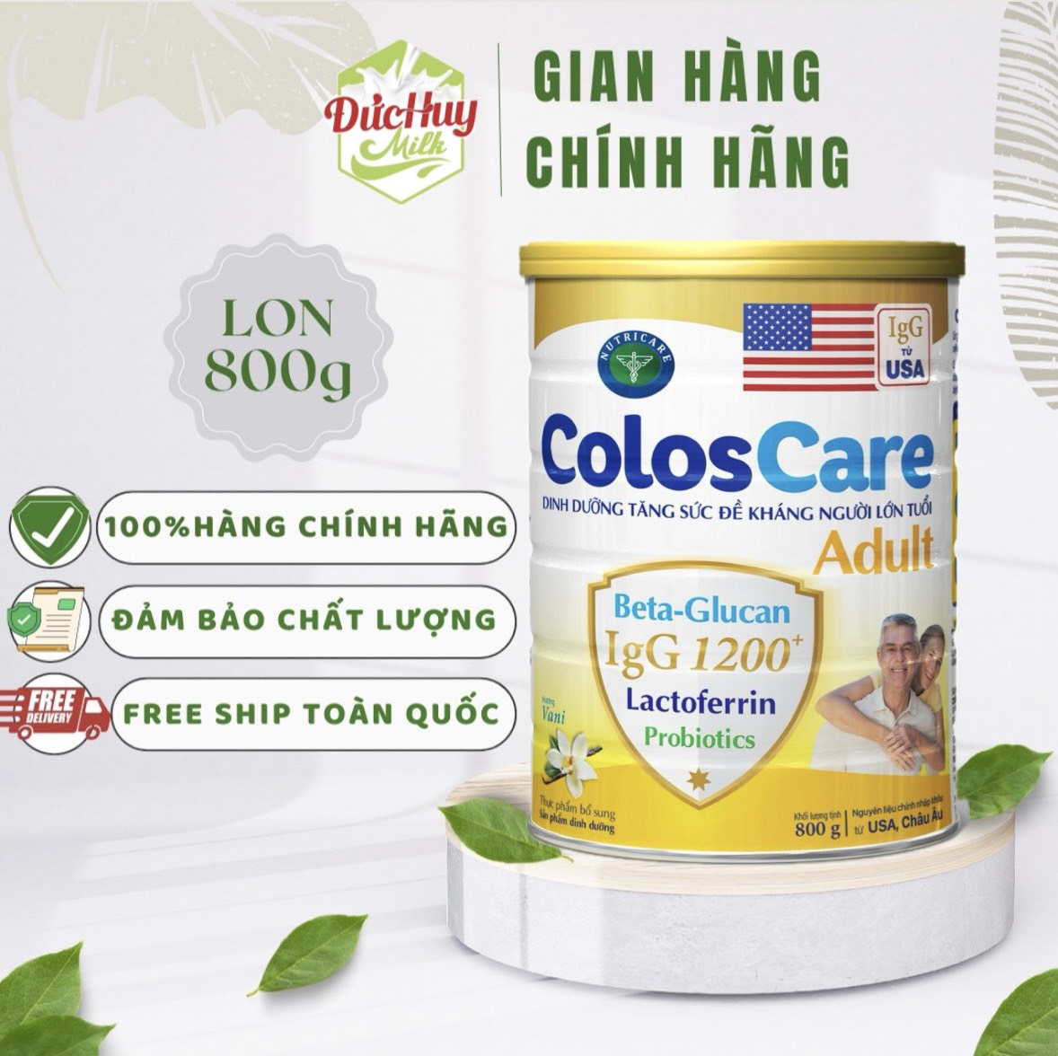 Sữa bột Nutricare ColosCare Adult 800g