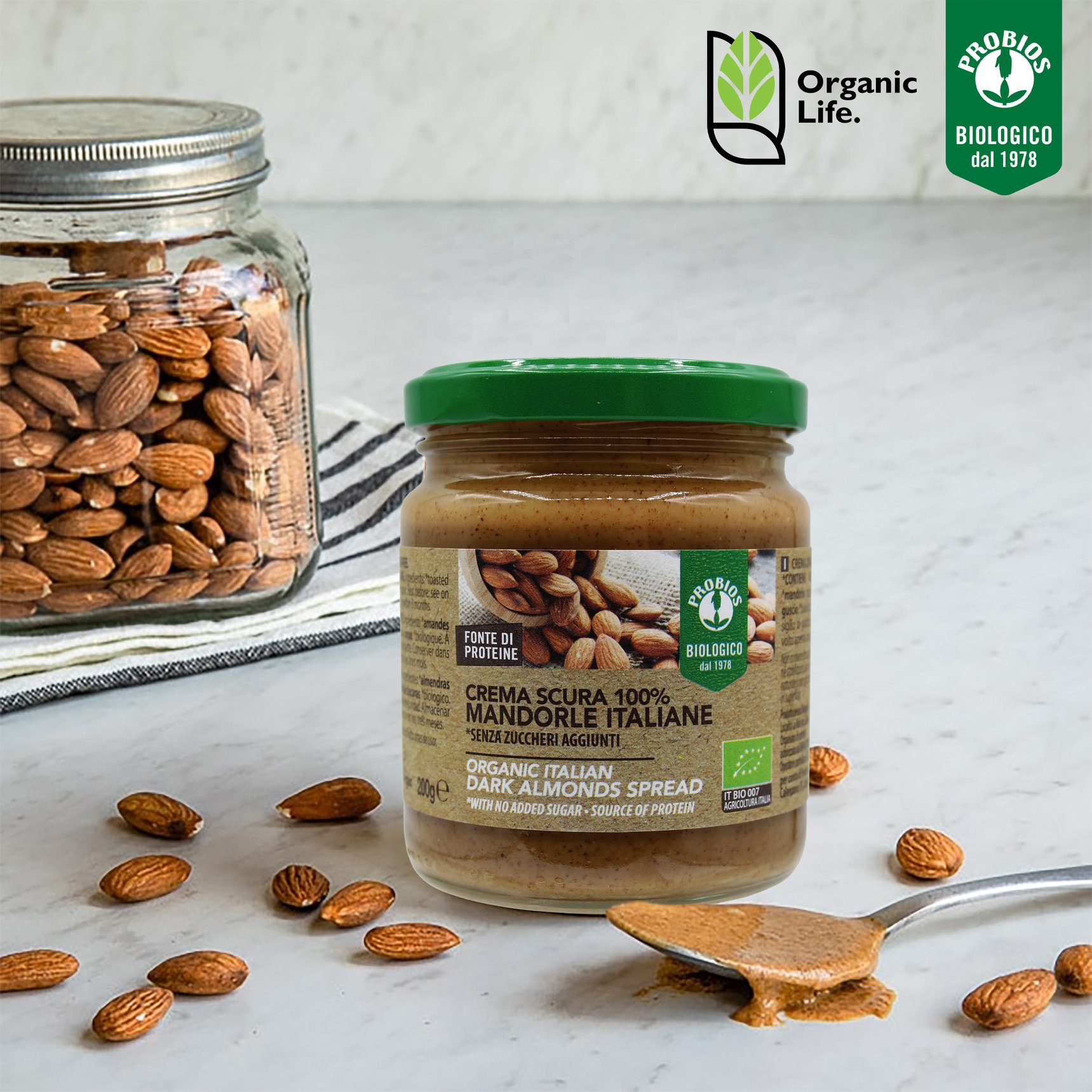 Bơ Hạnh Nhân Hữu Cơ (hsd 30/04/2023) 200g Organic Dark Almonds Spread