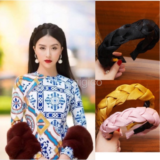 Bờm Mấn Satin Đính Hạt Trai