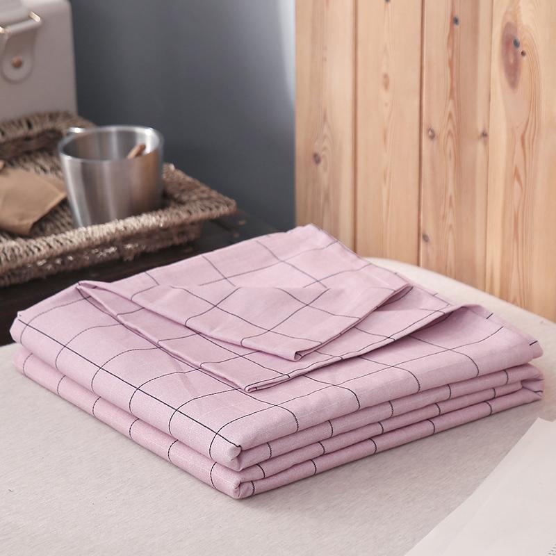 100% Cotton Mài Lông Dày Ga Trải Giường Đơn Chiếc Giản Lược Đồng Bằng Băng Tã Ấm Duy Nhất Hai Người Vân Sọc Kẻ Sọc Vỏ Chăn Bộ Đồ Dùng Trên Giường