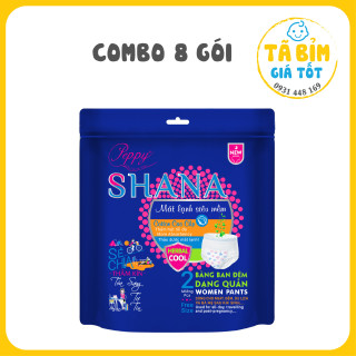 [HCM]Combo 8 gói băng vệ sinh quần cao cấp SHANA dùng ban đêm 2 miếng gói thumbnail