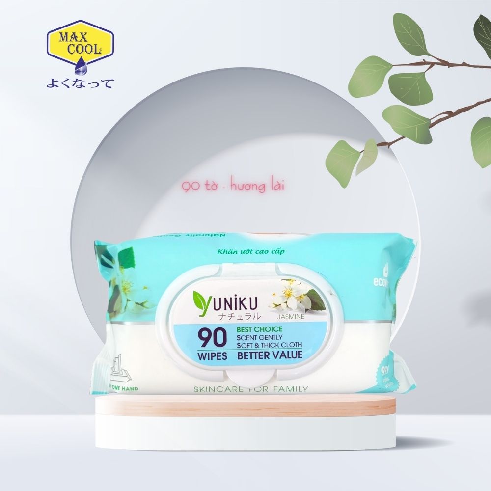 Khăn giấy ướt cao cấp 90 Tờ Yuniku (HÀNG CHÍNH HÃNG)