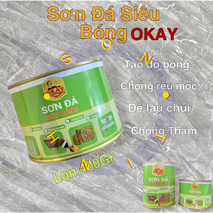 Sơn Đá Siêu Bóng Okay 400g