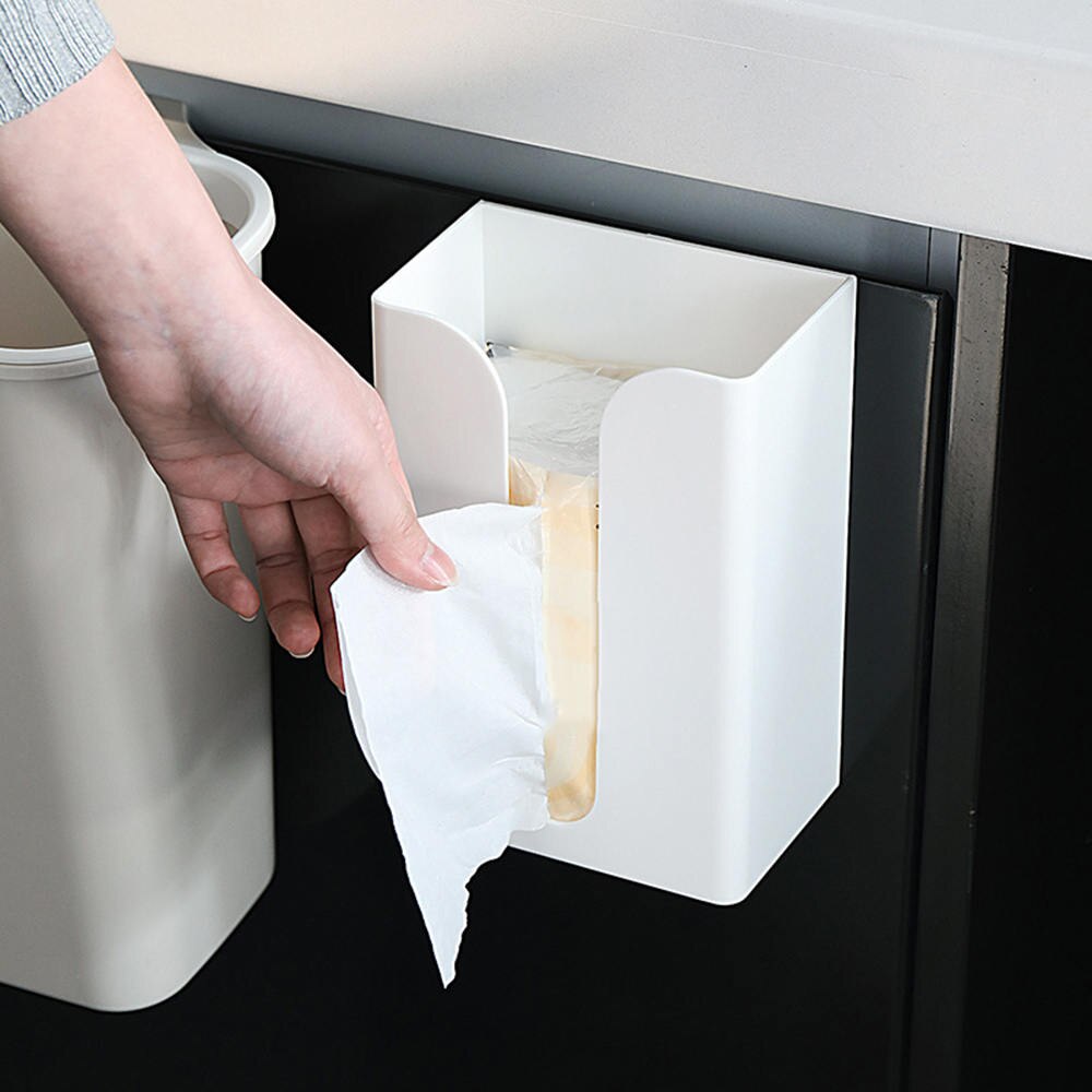 [HCM]Hộp đựng khăn giấy dán tường tiện dụng 19x13x8cm - Hộp đựng giấy vệ sinh dán tường - Khay đựng khăn giấy trên mọi mặt phẳng [LẺ GIÁ SỈ]