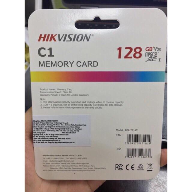 [HCM]Thẻ nhớ Hikvision 128GB C1 92Mb/s
