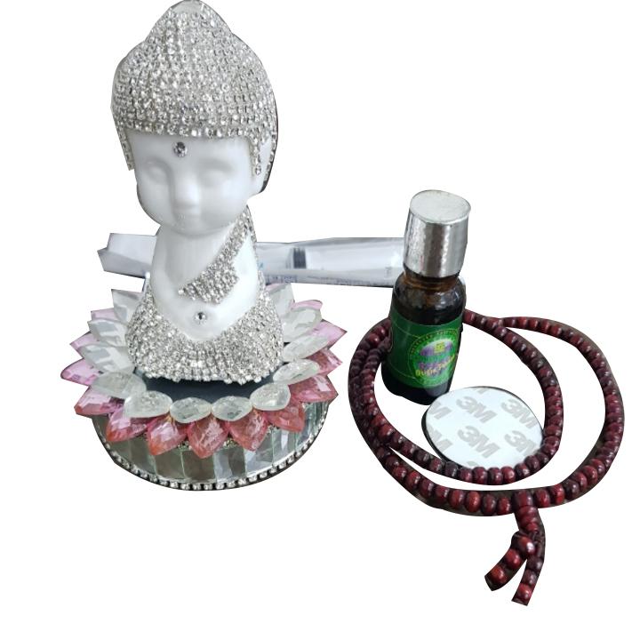 Amitabha Buddha image with a crystal base mounted decorative taplo TP-J1 automotive set
