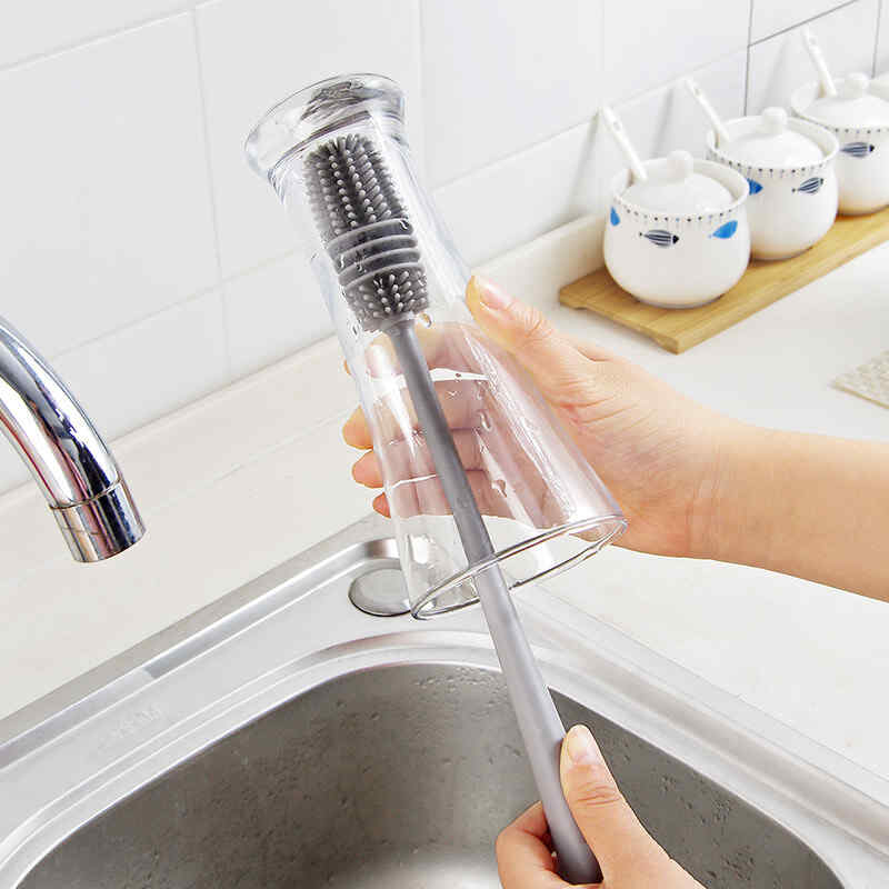 CỌ RỬA VỆ SINH LY CỐC, BÌNH SỮA SILICON CÁN DÀI