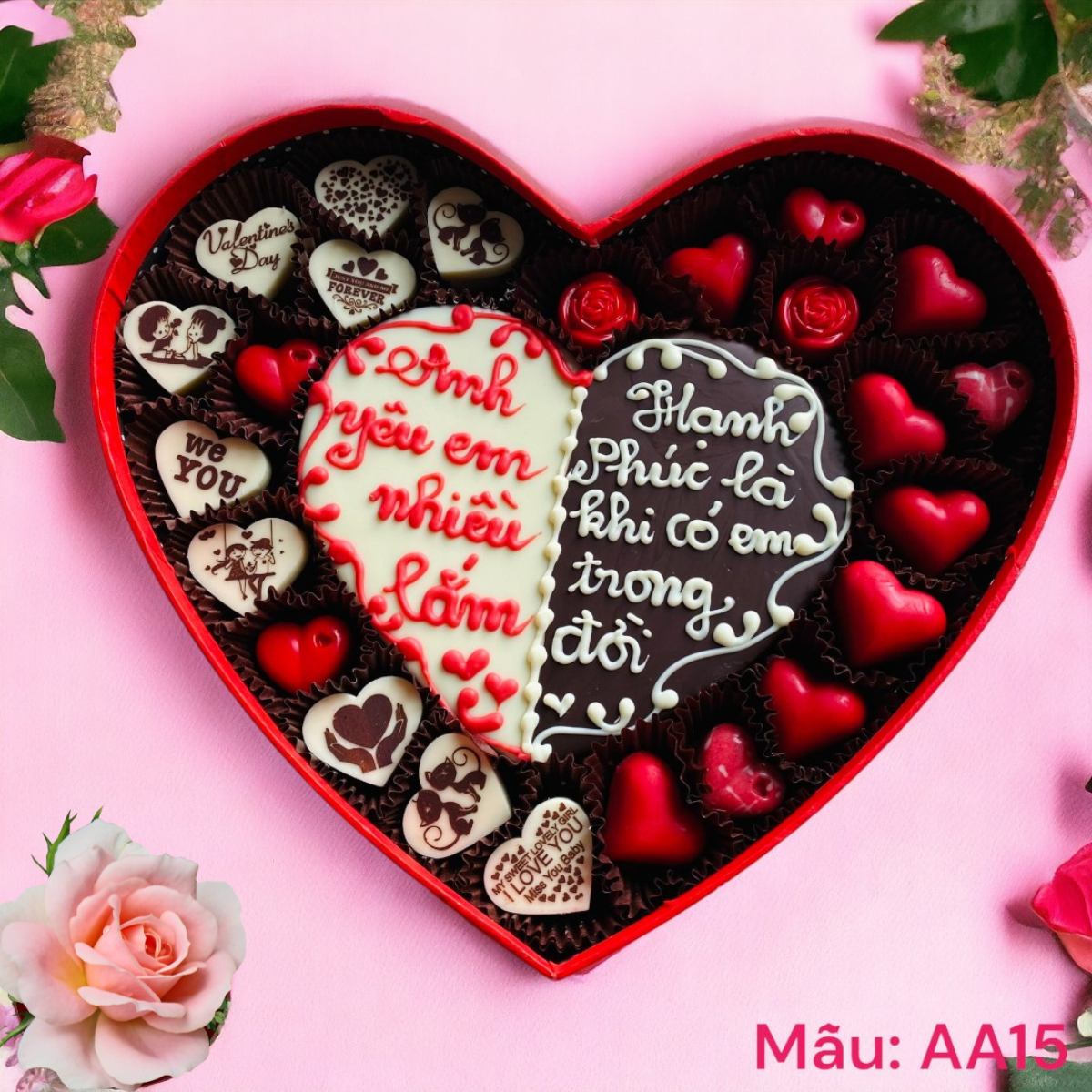 (TẶNG TÚI XÁCH SANG TRỌNG) Socola valentine cao cấp