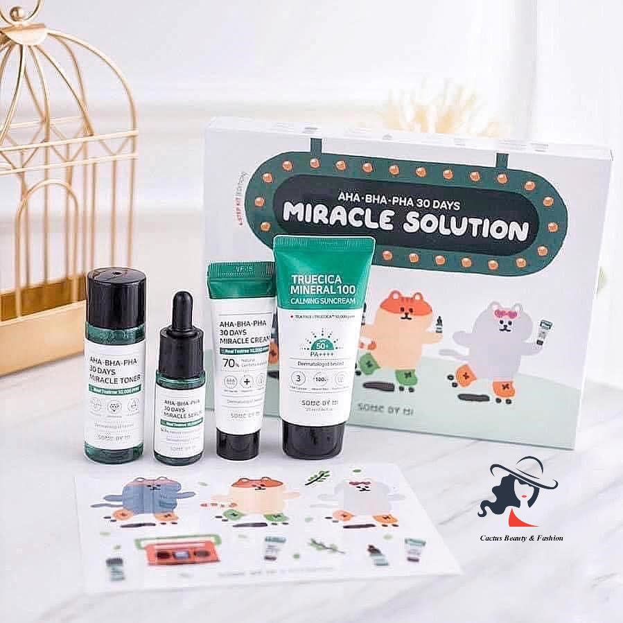 [HCM]Bộ kit Some By Mi AHA BHA PHA 30 Days Miracle Solution 4-Step Kit (Edition)