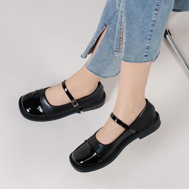Giầy ĐỐC quai ngang PHỐI MÀU TA(form rộng,đặt lùi 1 size)