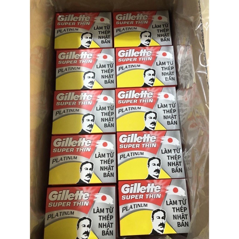 Lưỡi Lam Gillette Super Thin - Hộp 100 Lưỡi