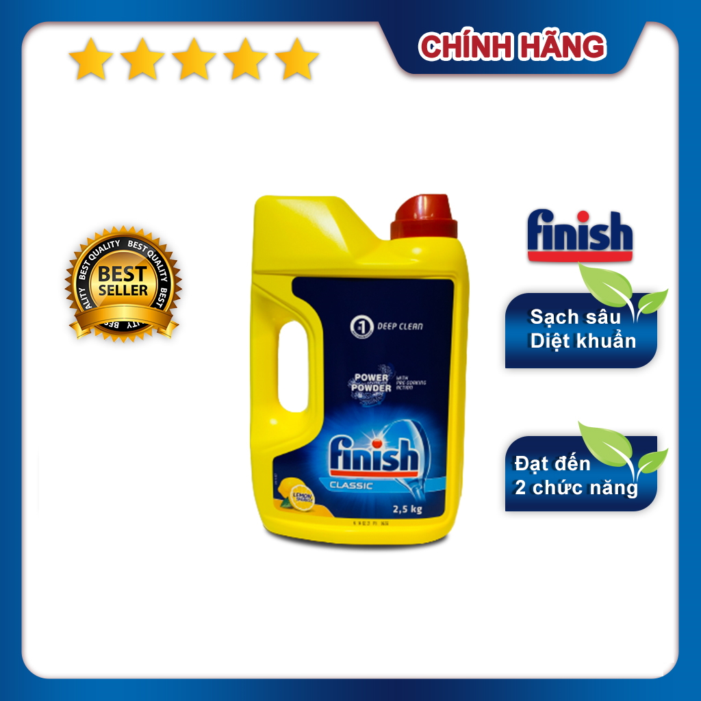 Bột rửa bát Finish hương chanh 2.5kg [RẺ VÔ ĐỊCH]
