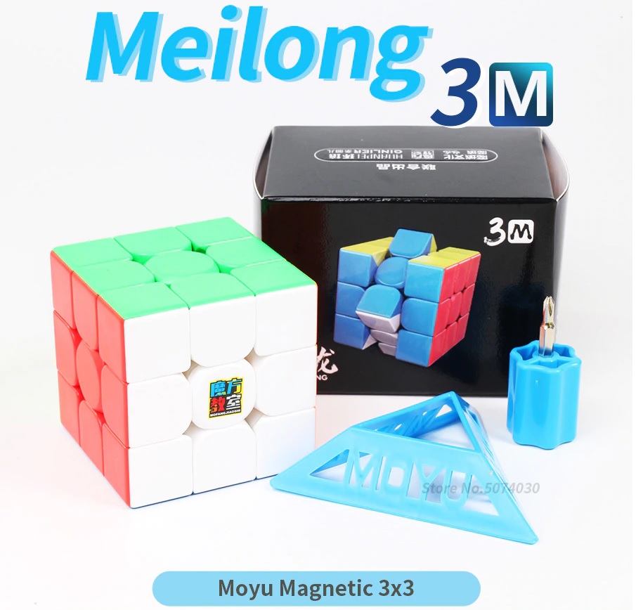 Rubik 3x3 Moyu Meilong 3M Nam Châm Từ Tính Stickerless