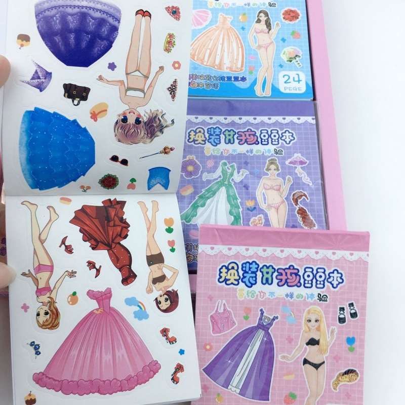 ( 1 tấm 24 tờ) sticker hình dán công chúa