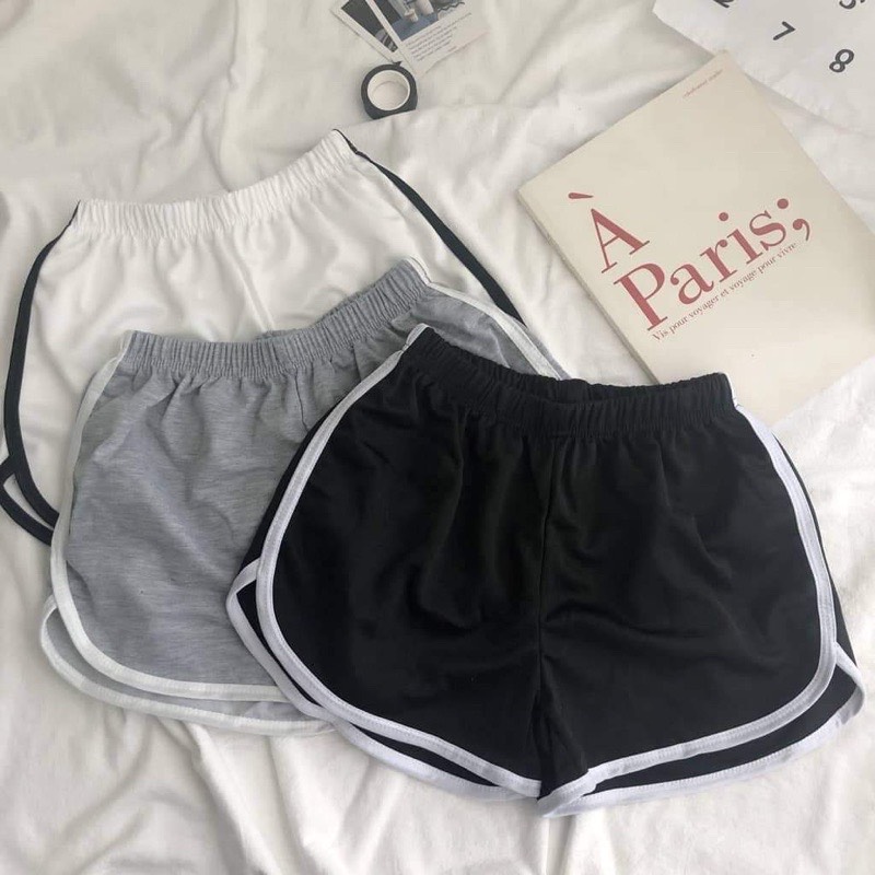 Quần Đùi Ngắn Nữ Phối Viền Cotton