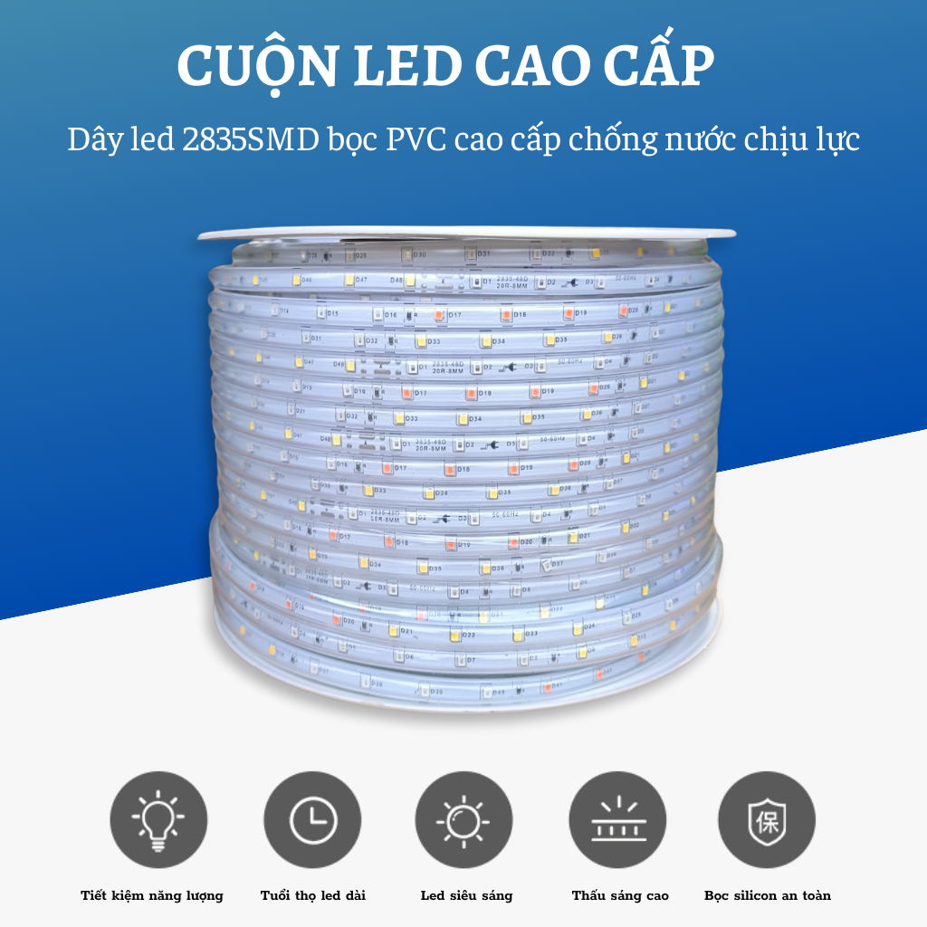 Đầu nối nguồn 220V dùng cho dây led 2835
