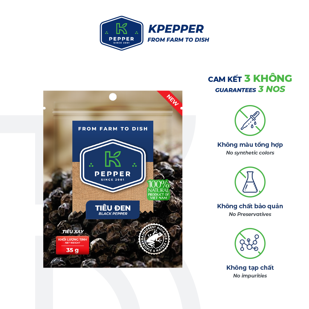 Tiêu đen xay K Pepper 35g