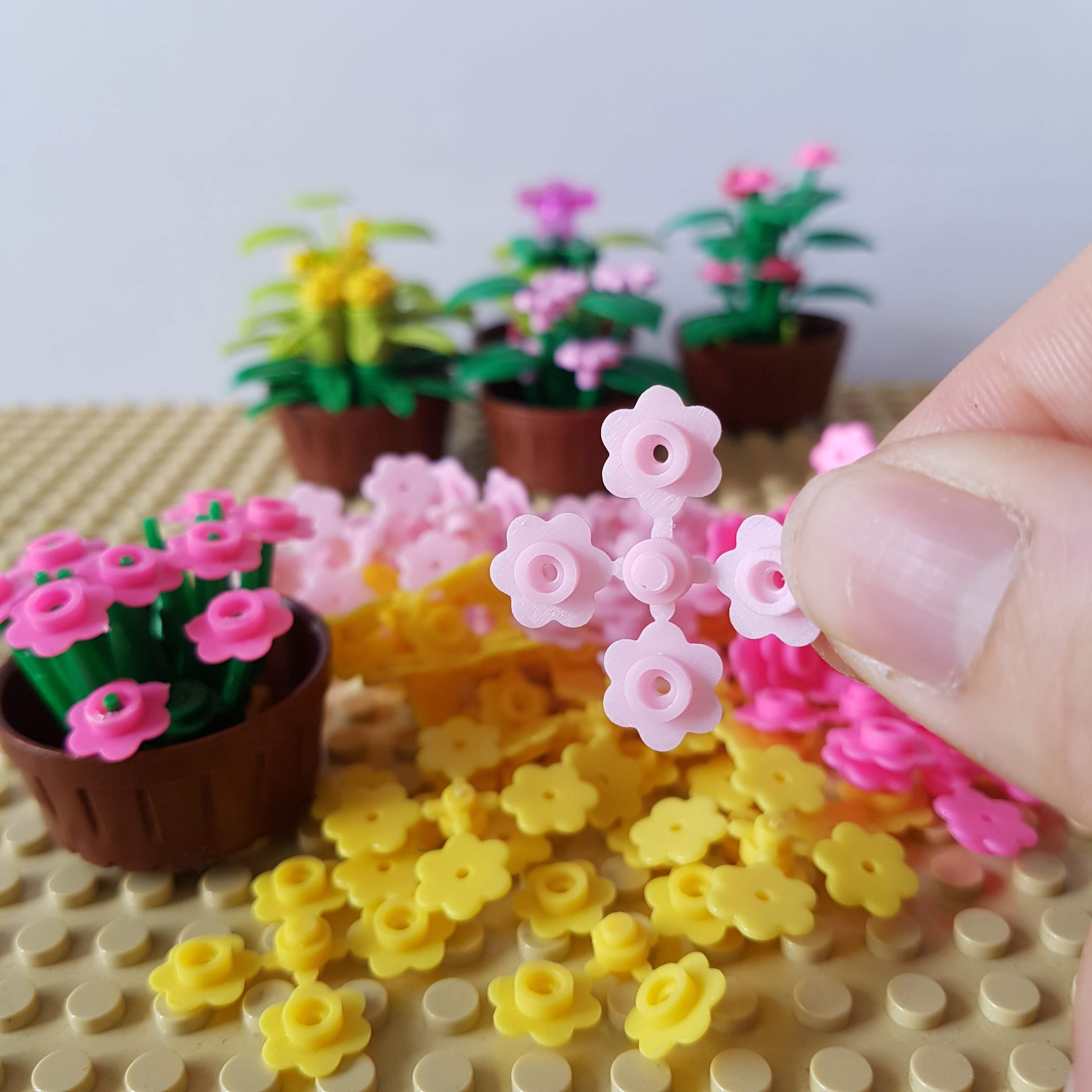 Phụ kiện đồ chơi lắp ráp, phụ kiện MOC, 12 bông hoa