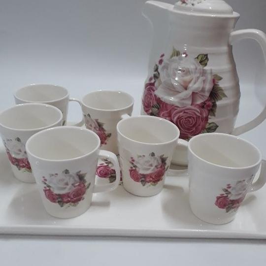 Bộ ấm chén uống trà khay cao 22