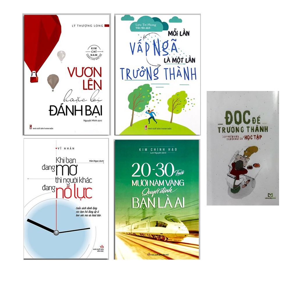 Sách -Combo Khi Bạn Đang Mơ + Mỗi Lần Vấp Ngã + Vươn Lên Hoặc Bị Đánh Bại + 20-30 Tuổi: Mười Năm Vàng Quyết Định Tặng sổ tay