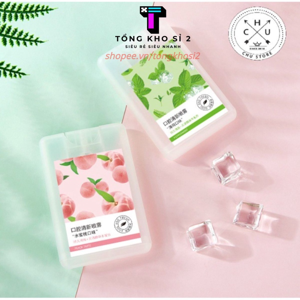 Xịt Thơm Miệng Heyxi Vị Đào, Trà Xanh Thơm Mát