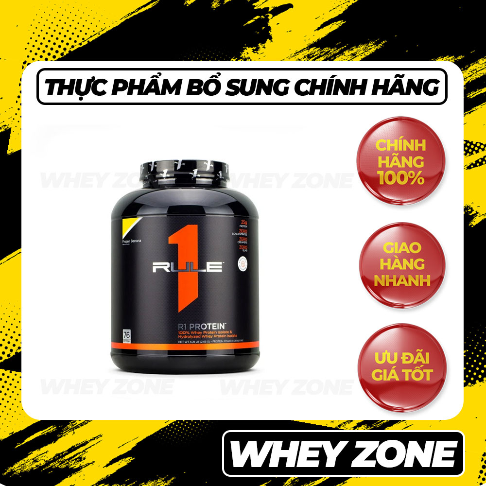 Sữa tăng cơ rule1 protein isolate whey - hỗ trợ phát triển cơ - 5 lbs