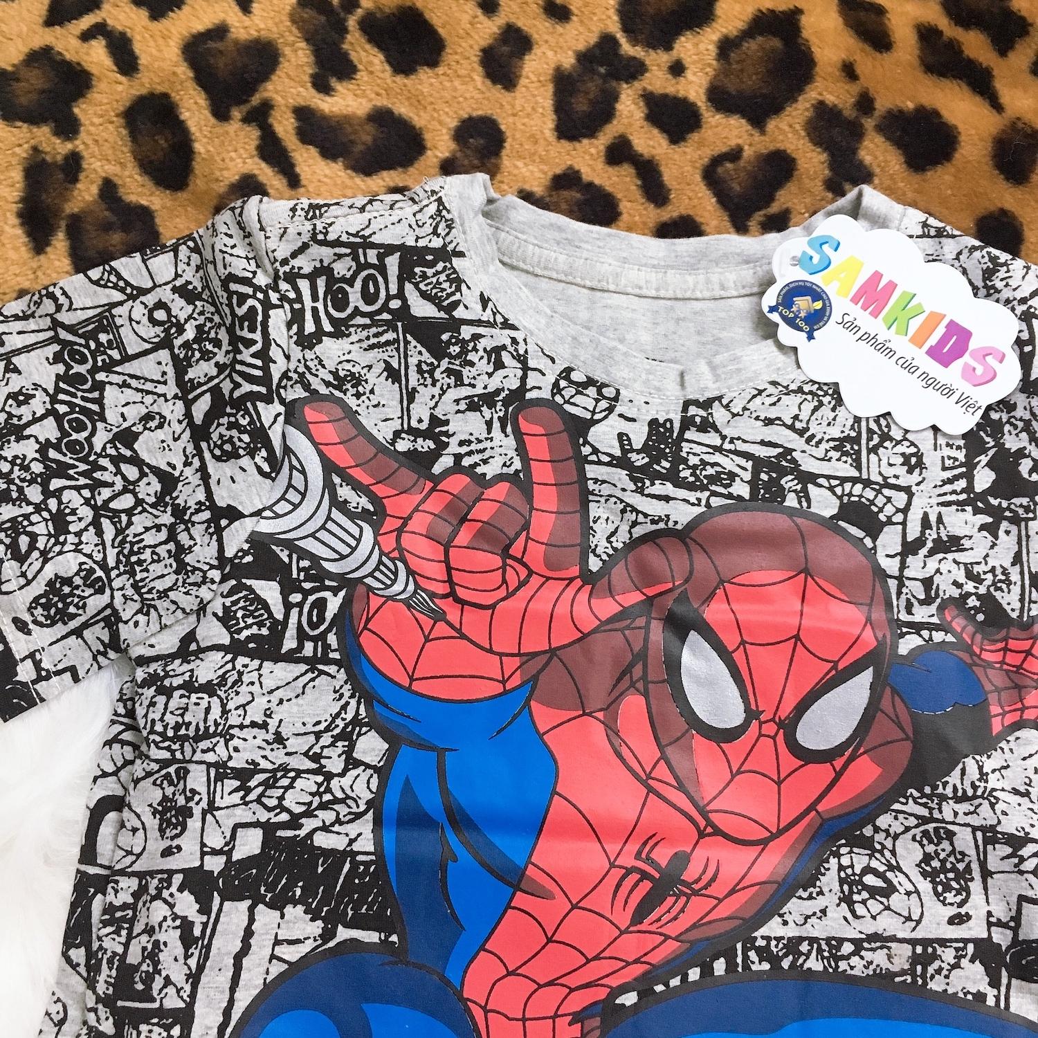 [HCM]Bộ Nhện Lửng Comic Kèm Nón 3D Cho Bé Trai 11-30kg