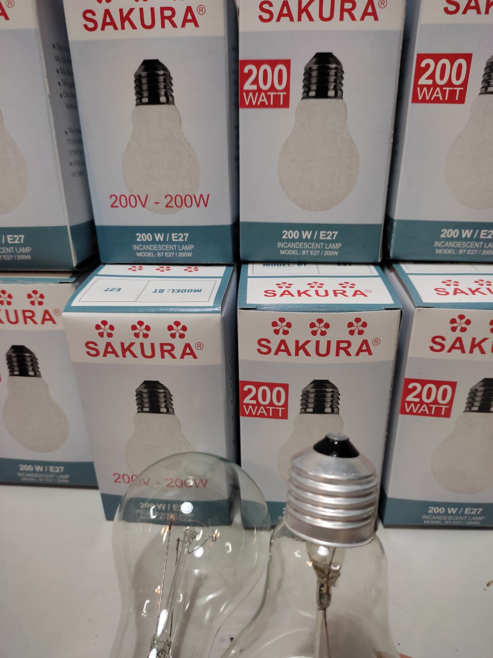 Bóng đèn sợi đốt 200W SAKURA, hàng chính hãng, ledhld