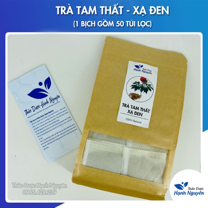 Trà tam thất xạ đen túi lọc, giúp ngủ ngon, ổn định huyết áp, tim mạch, phòng ngừa ung thư