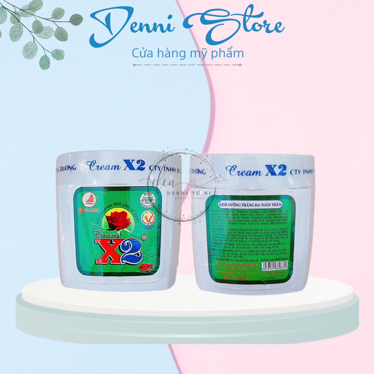 Kem trắng da toàn thân body X2 hủ 80g