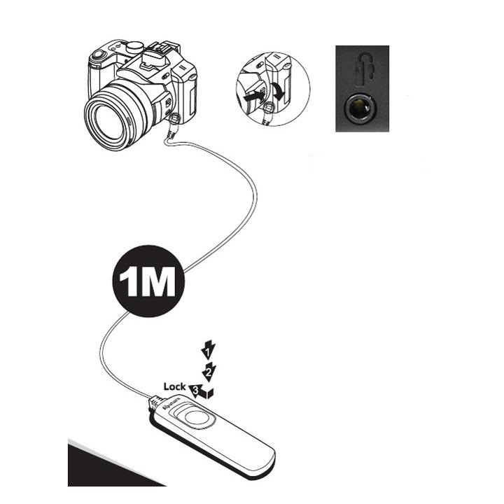 Dây bấm mềm RS-60E3 Remote Shutter cho máy ảnh Canon 600D 650D 60D 70D
