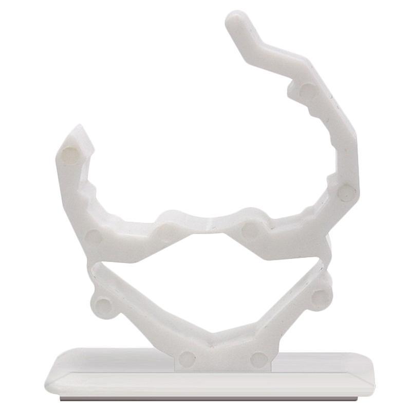 4Pcs White Rubber Clip Fishing Rod Pole Holder Storage Rack Wall Mounted Bracket for Fishing Rod Tip and Bottom