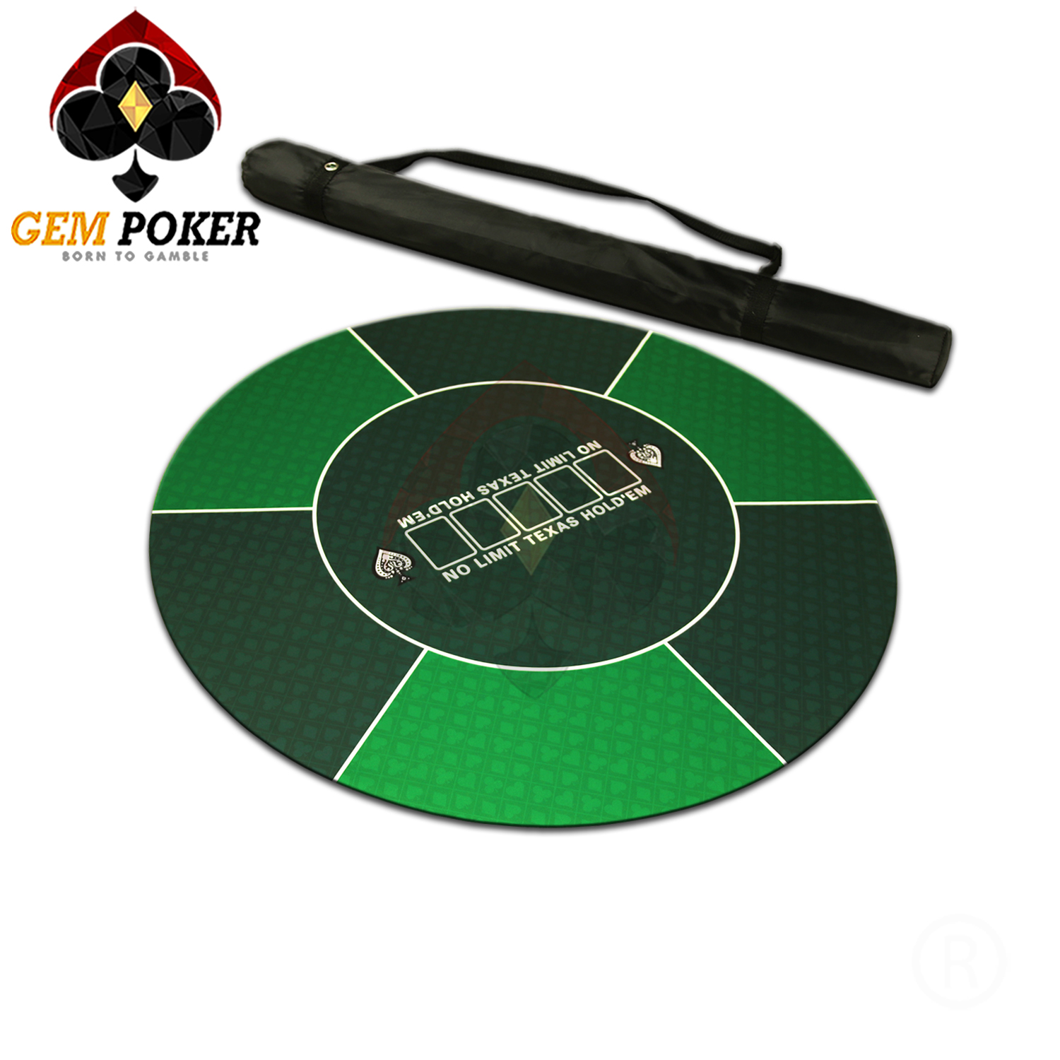 THẢM TRÒN POKER CAO SU TEXAS - GREEN