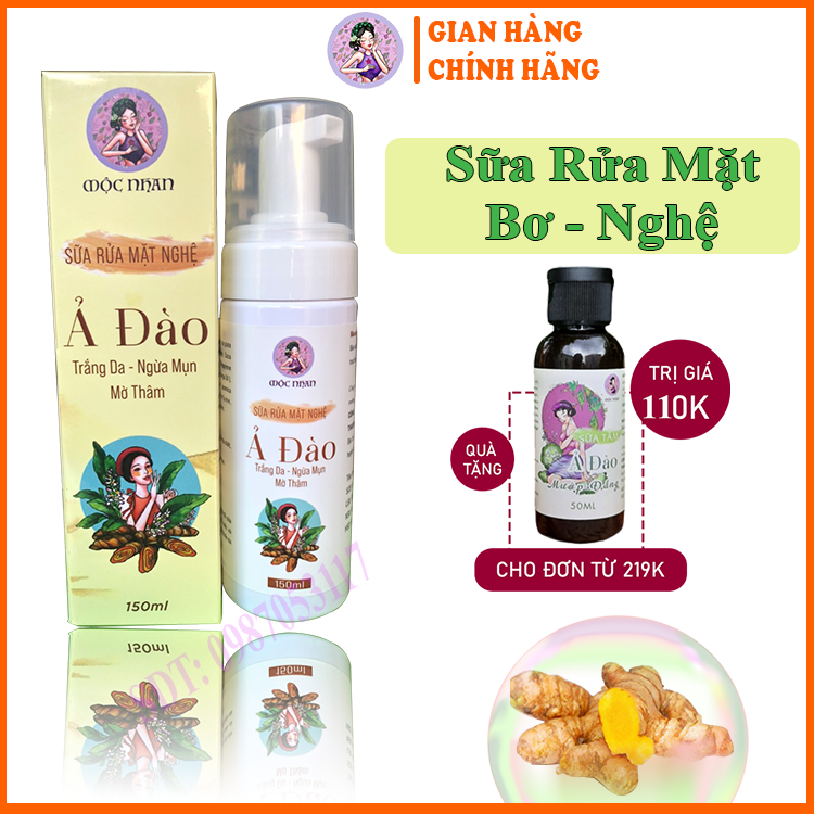 Mộc nhan natural, sữa rửa mặt bơ nghệ handmade mộc nhan, tiemxuongrong, sạch mụn, sáng da, giảm thâm nám