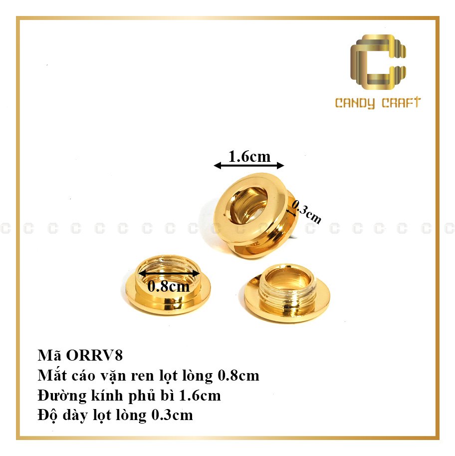 Mắt cáo (ôrê) vặn ren - phụ kiện làm túi xách