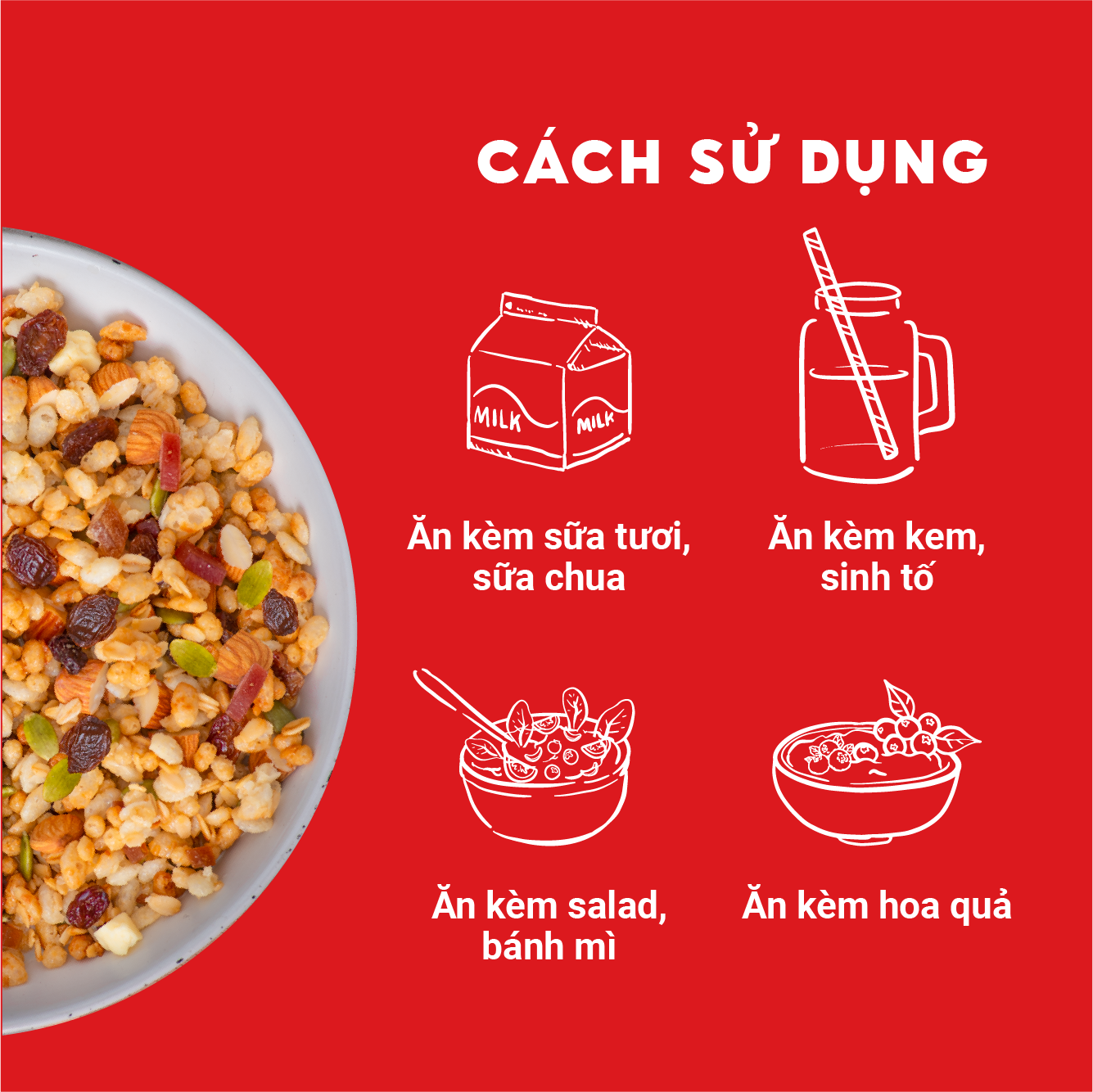 Yến Mạch Ăn Liền Trái Cây OATTA Túi 800g