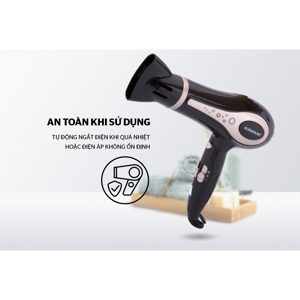 [HÀNG CHÍNH HÃNG] Máy sấy tóc cao cấp SUNHOUSE SHD2317 Bảo hành 12 tháng