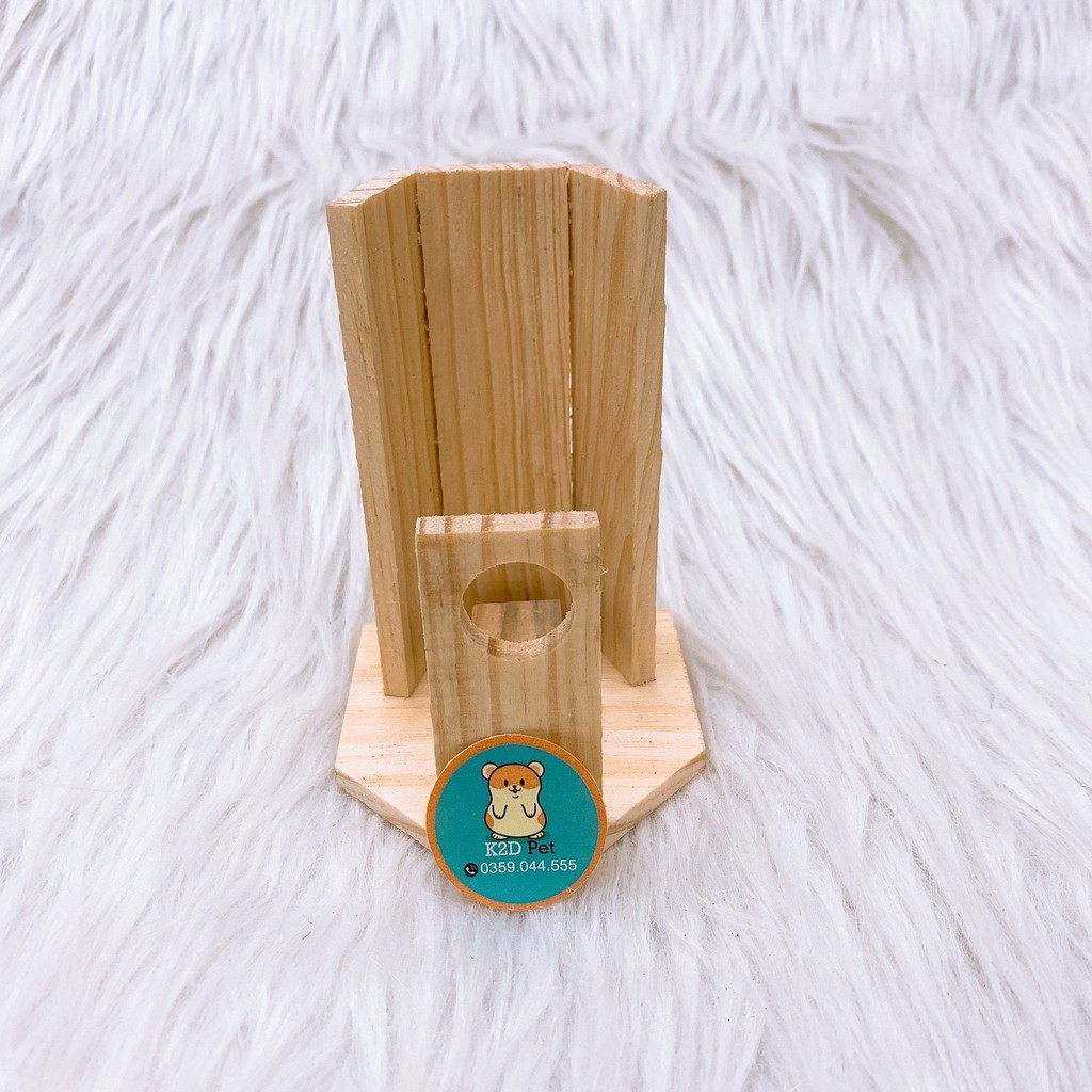 [Hoàn tiền 10%]Đế bình nước gỗ cho Hamster (ko kèm bình)