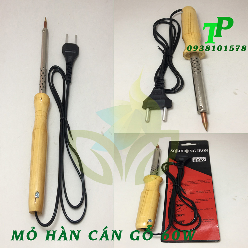 Mỏ hàn chì cán gỗ 60w , mỏ hàn thiếc, mỏ hàn cán gỗ 60w