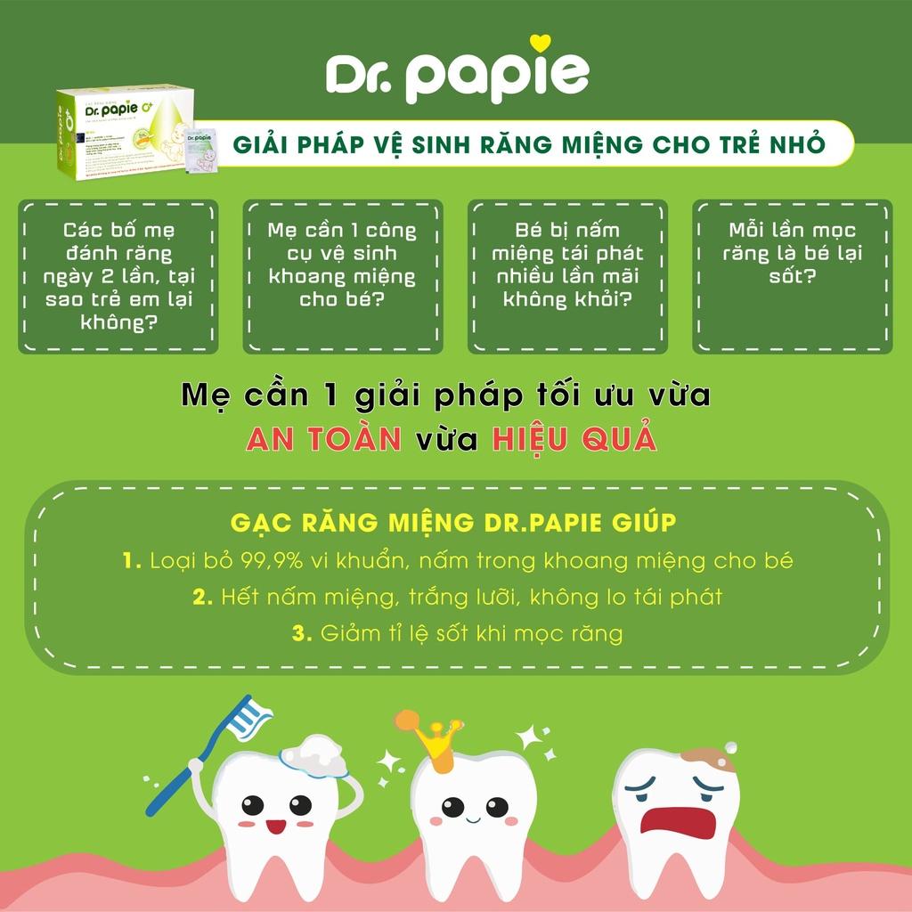 Gạc Rơ Lưỡi Dr.Papie - 30Gói/Hộp
